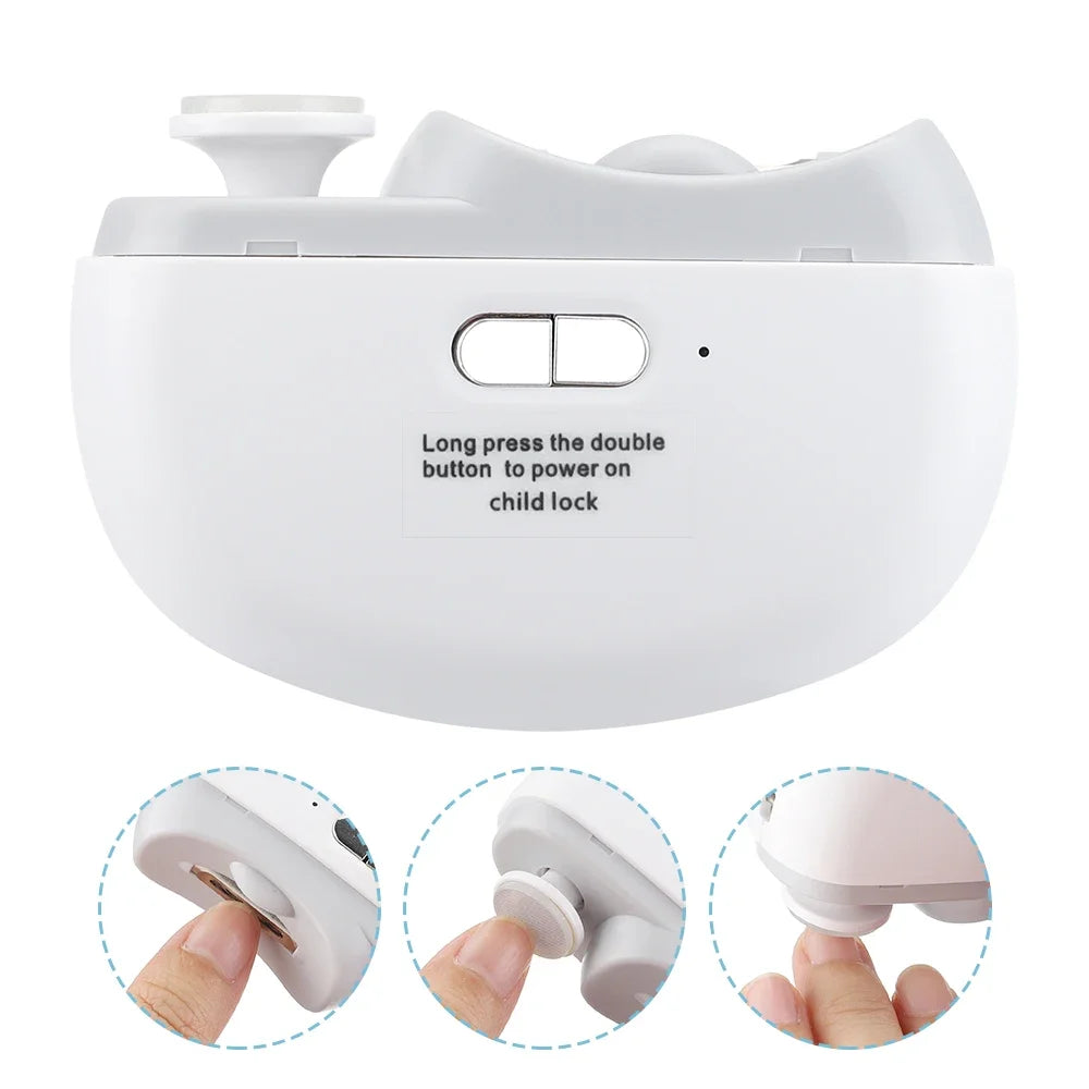 Taglia Unghie Elettrico con Luce – Ricaricabile, 3 in 1: Taglia, Lima e Lucida