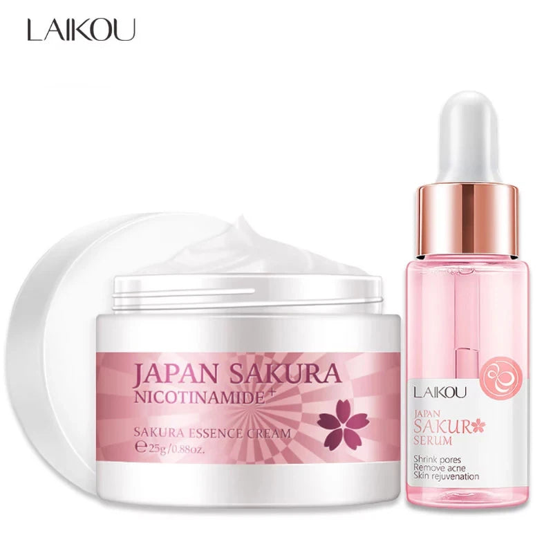 Kit Viso Sakura 8pz - Anti-Età, Luminosità & Idratazione Totale