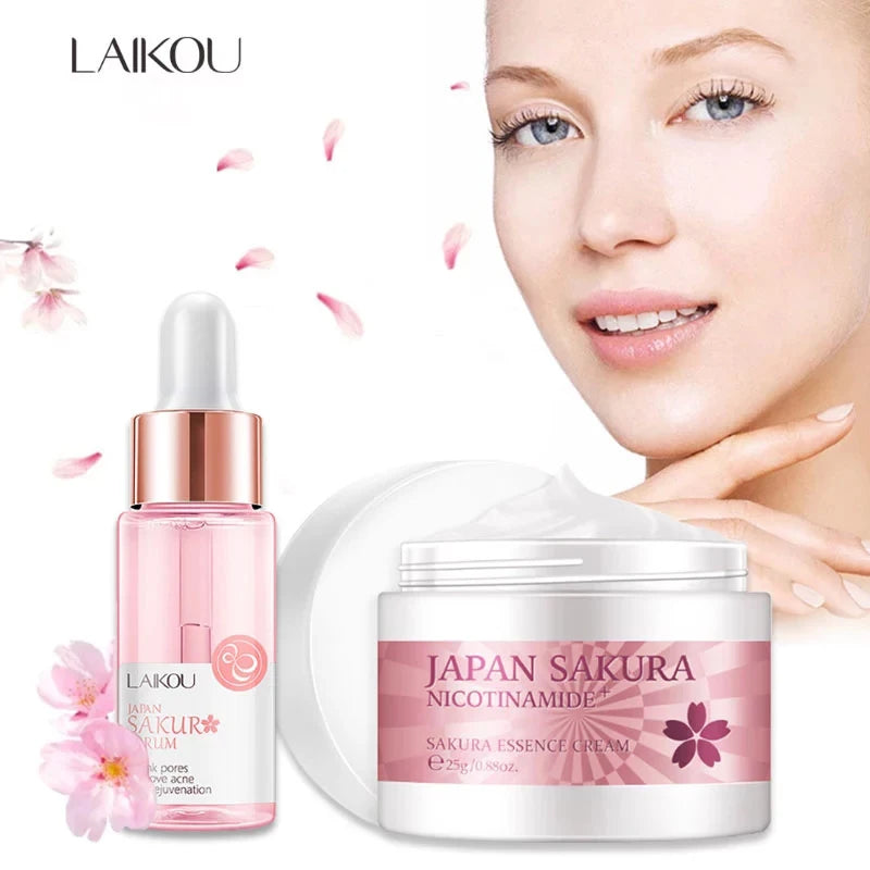 Kit Viso Sakura 8pz - Anti-Età, Luminosità & Idratazione Totale