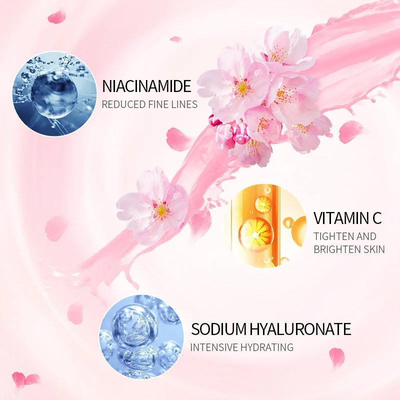 Kit Viso Sakura 8pz - Anti-Età, Luminosità & Idratazione Totale