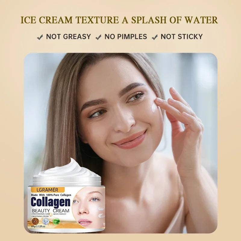 Crema Collagene LGRAMER 60g - Idratante Anti-Rughe Riparatrice con Bava di Lumaca | Scelta Top