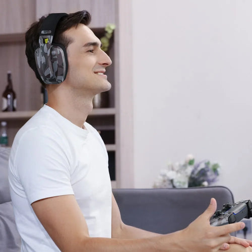 BINNUNE BW06 Cuffie Gaming Wireless – 2.4GHz & Bluetooth 5.3, ANC, 63H Batteria, PS5/PS4/PC/Mac