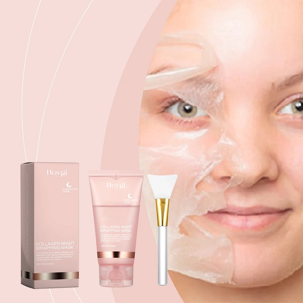 Maschera Notte Collagene HOYGI - Peel-Off Wrapping Mask Anti-Età, Effetto Lifting + Pennello | Scelta Top