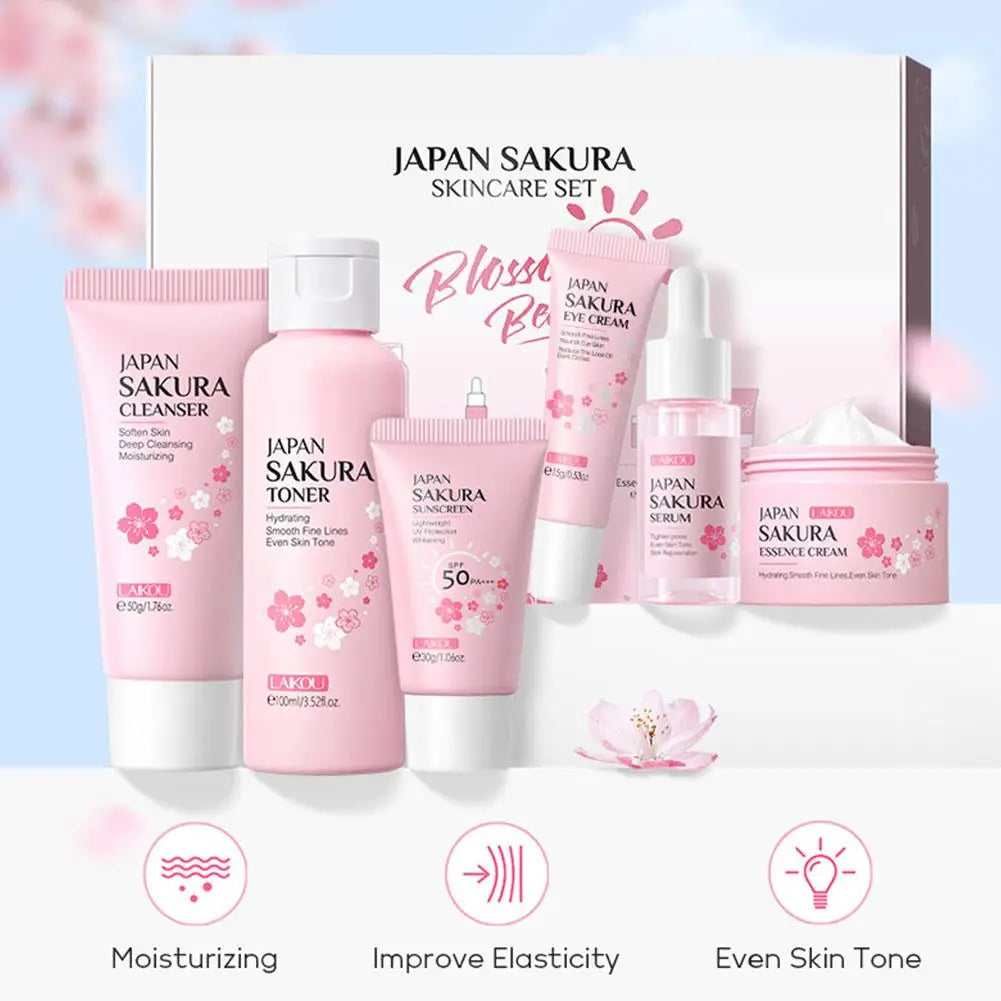 Kit Sakura Completo 6pz LAIKOU - Routine Giapponese Viso Perfetta