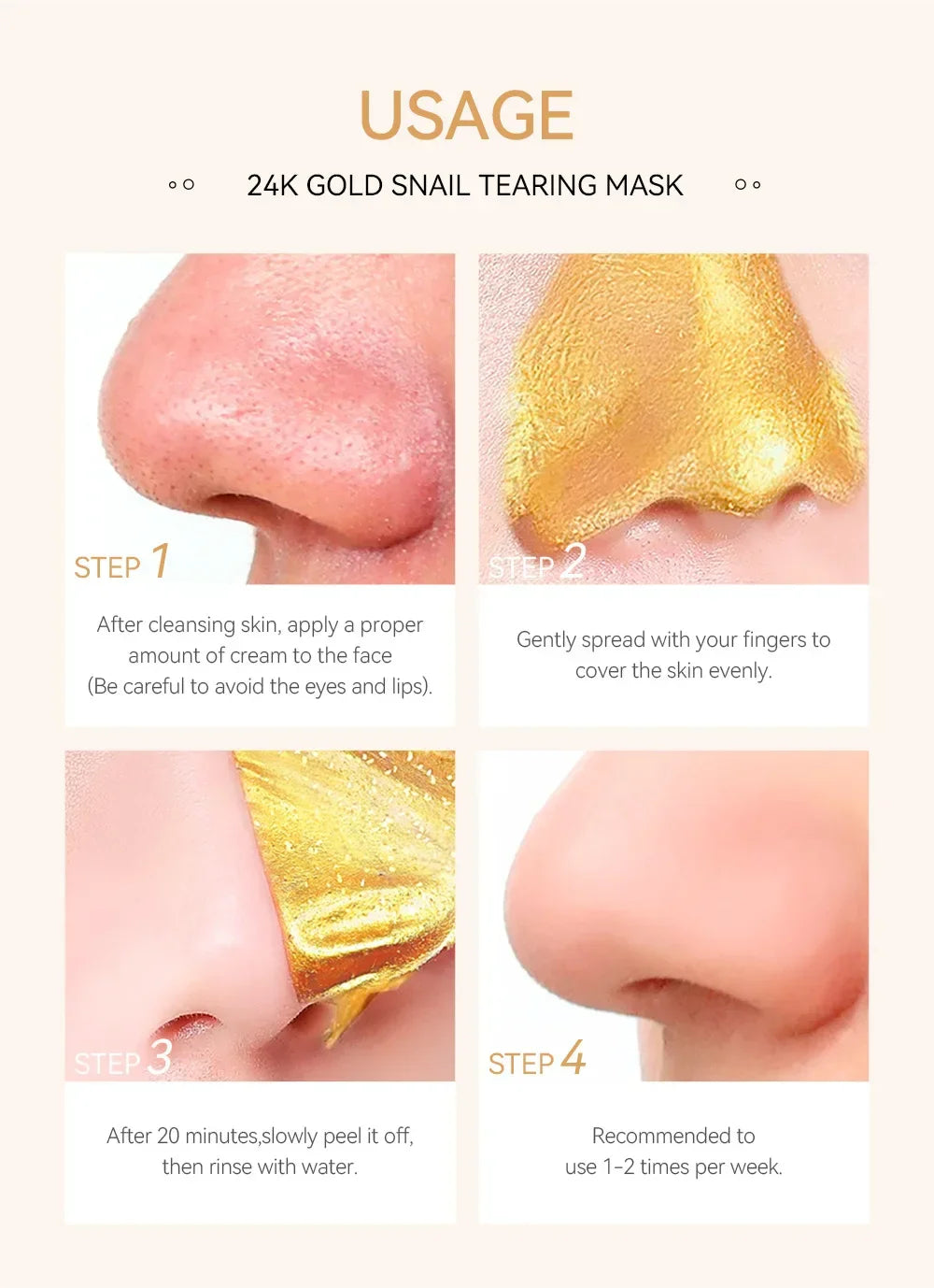 Maschera Peel-Off Oro 24K + Sakura LAIKOU - Anti-Punti Neri, Schiarente, Effetto Lifting Immediato | Scelta Top