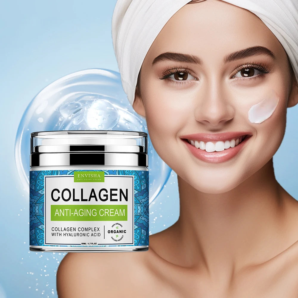 Crema Collagene + Acido Ialuronico ENVISHA - Anti-Rughe Profonde Rimpolpante Giorno/Notte | Scelta Top