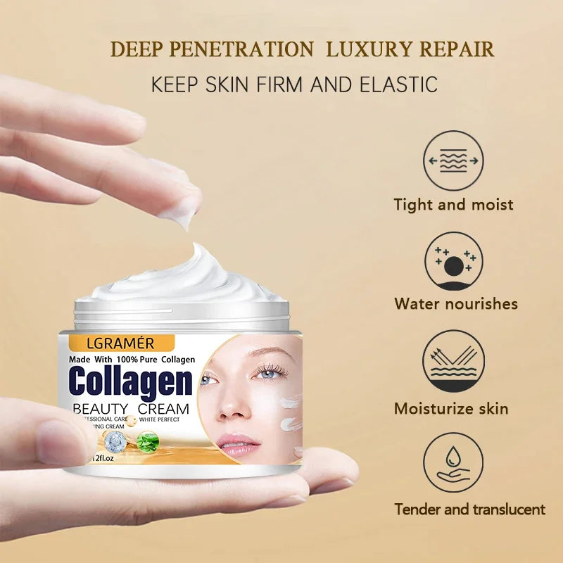 Crema Collagene LGRAMER 60g - Idratante Anti-Rughe Riparatrice con Bava di Lumaca | Scelta Top