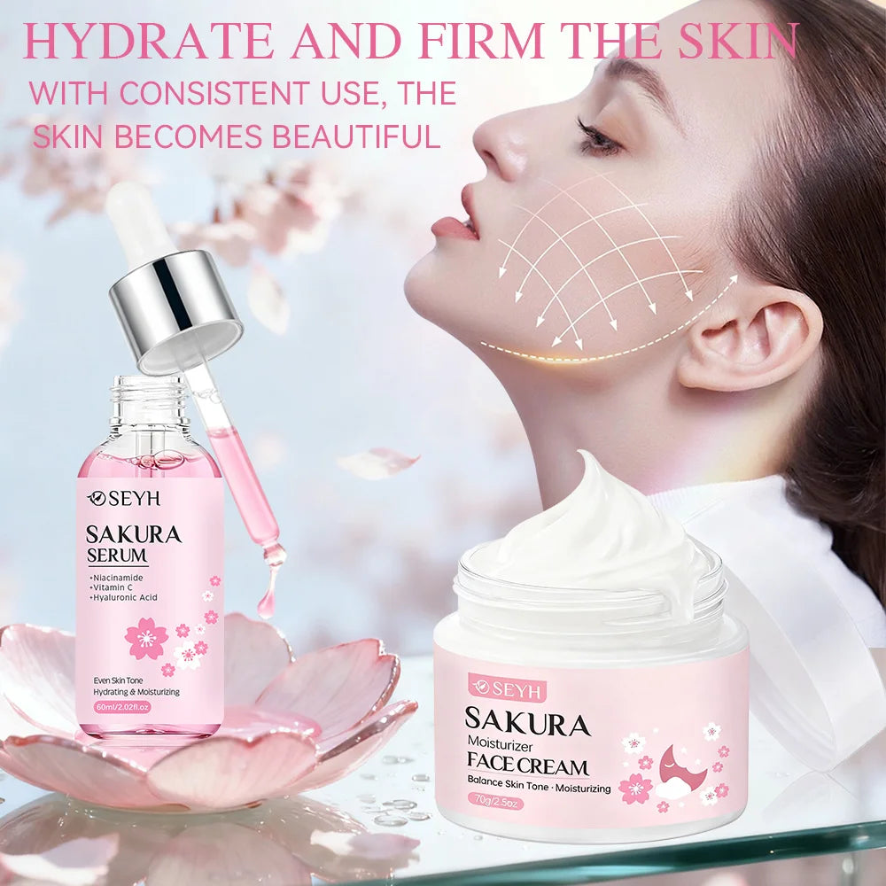 Kit Giorno & Notte Sakura SEYH - Essenza Viso + Crema con Retinolo & Aloe