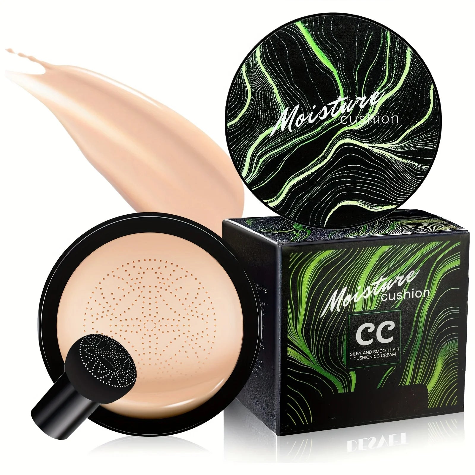 CC Cushion Moisture "Green" - Correttore + Idratazione 72H Effetto Seta | Scelta Top