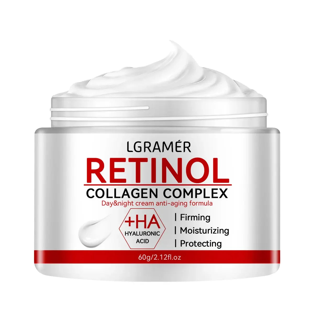 Crema Retinolo + Collagene + Acido Ialuronico LGRAMÉR - Lifting 3-in-1 Anti-Rughe Giorno e Notte | Scelta Top