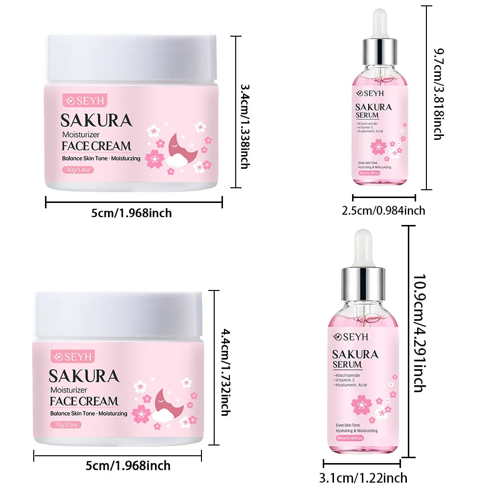 Kit Giorno & Notte Sakura SEYH - Essenza Viso + Crema con Retinolo & Aloe