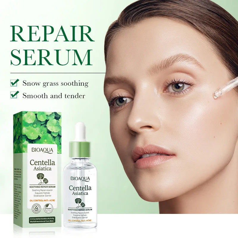 Siero Centella Asiatica BIOAQUA - Riparatore Lenitivo Anti-Acne, Anti-Rossore, Pelle Sensibile | Scelta Top