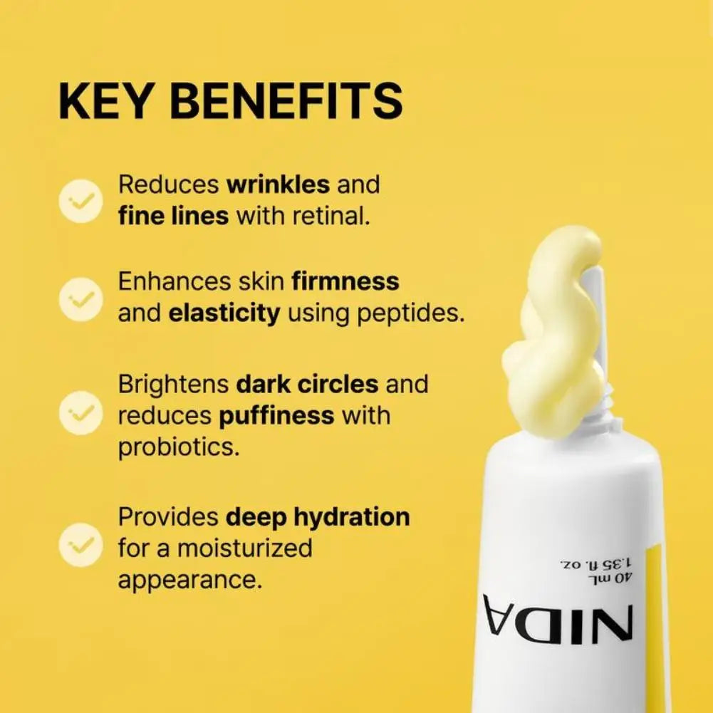 Crema NIDA Retinolo Viso + Contorno Occhi - Idratante Anti-Età 2in1 | Scelta Top