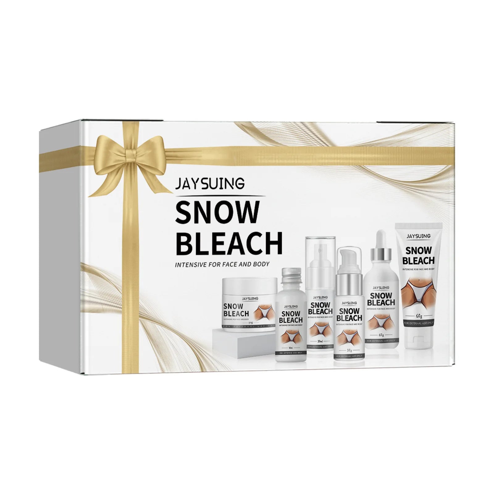 Kit Snow Glow JAYSUING - Trattamento Illuminante Zone Scure Corpo: Ascelle, Ginocchia, Inguine | Scelta Top