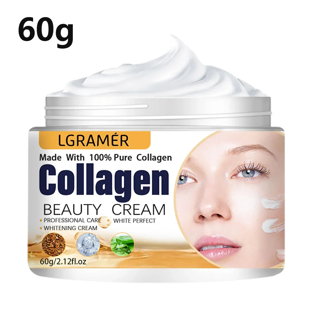 Crema Collagene LGRAMER 60g - Idratante Anti-Rughe Riparatrice con Bava di Lumaca | Scelta Top