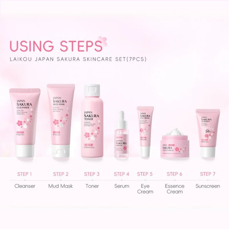 Kit Sakura Coreano Premium - K-Beauty Idratazione Profonda & Glass Skin