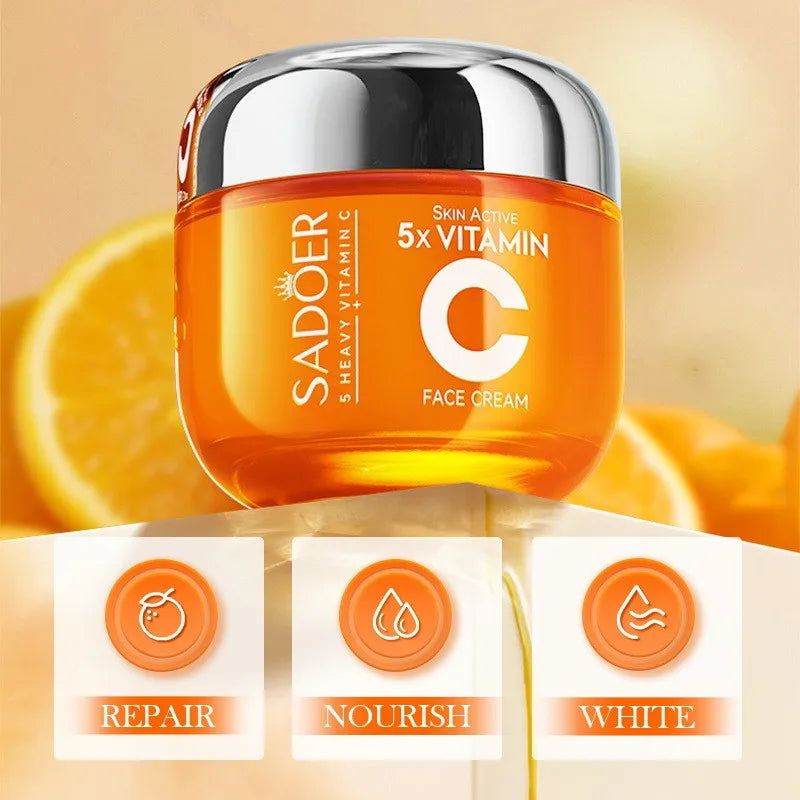 Crema SADOER Vitamina C 5x Illuminante Anti-Macchie - Effetto Glow Istantaneo | Scelta Top