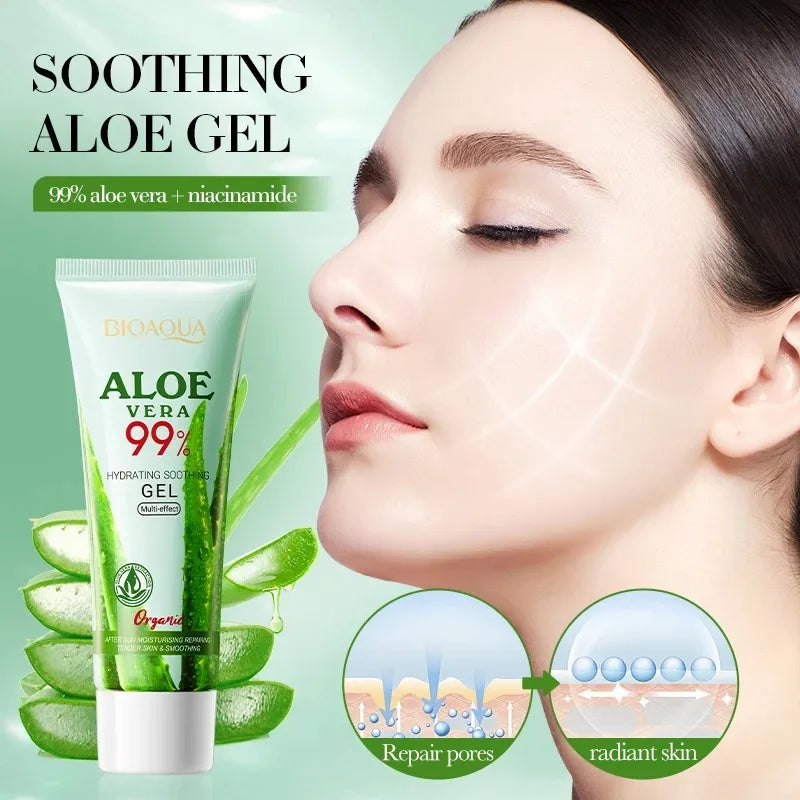 Crema Gel Aloe Vera 99% Puro - Idratante Lenitiva Post-Sole e Post-Rasatura | Scelta Top