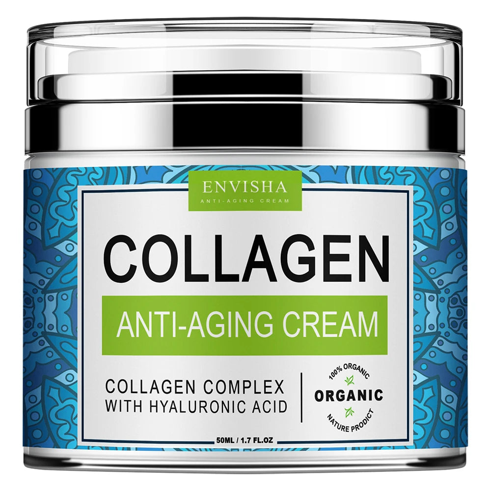 Crema Collagene + Acido Ialuronico ENVISHA - Anti-Rughe Profonde Rimpolpante Giorno/Notte | Scelta Top