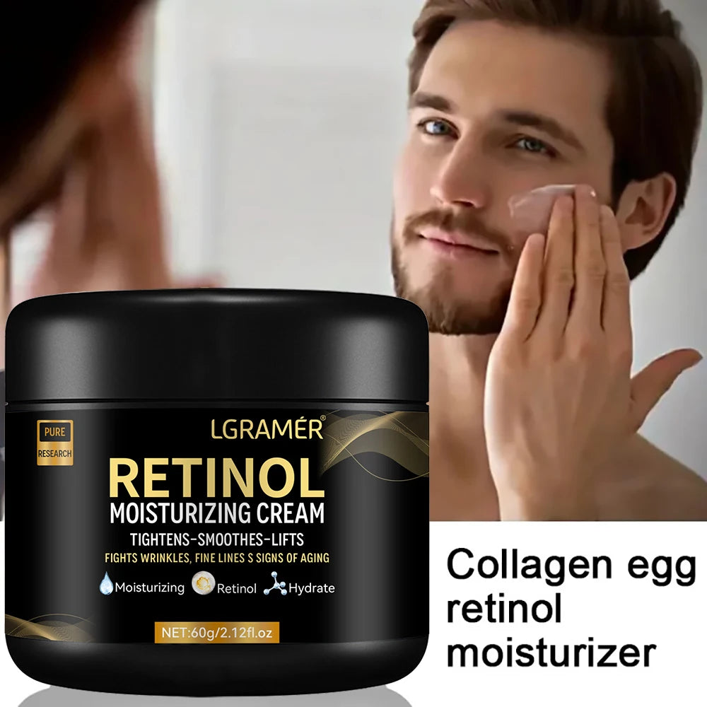 Crema Viso Uomo Retinolo LGRAMER - Anti-Rughe, Anti-Età, Idratante Forte Pelle Maschile | Scelta Top