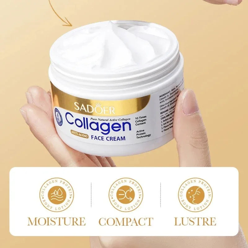Kit Collagene SADOER - Crema Viso + Crema Occhi Anti-Rughe, Anti-Occhiaie, Rassodante | Scelta Top