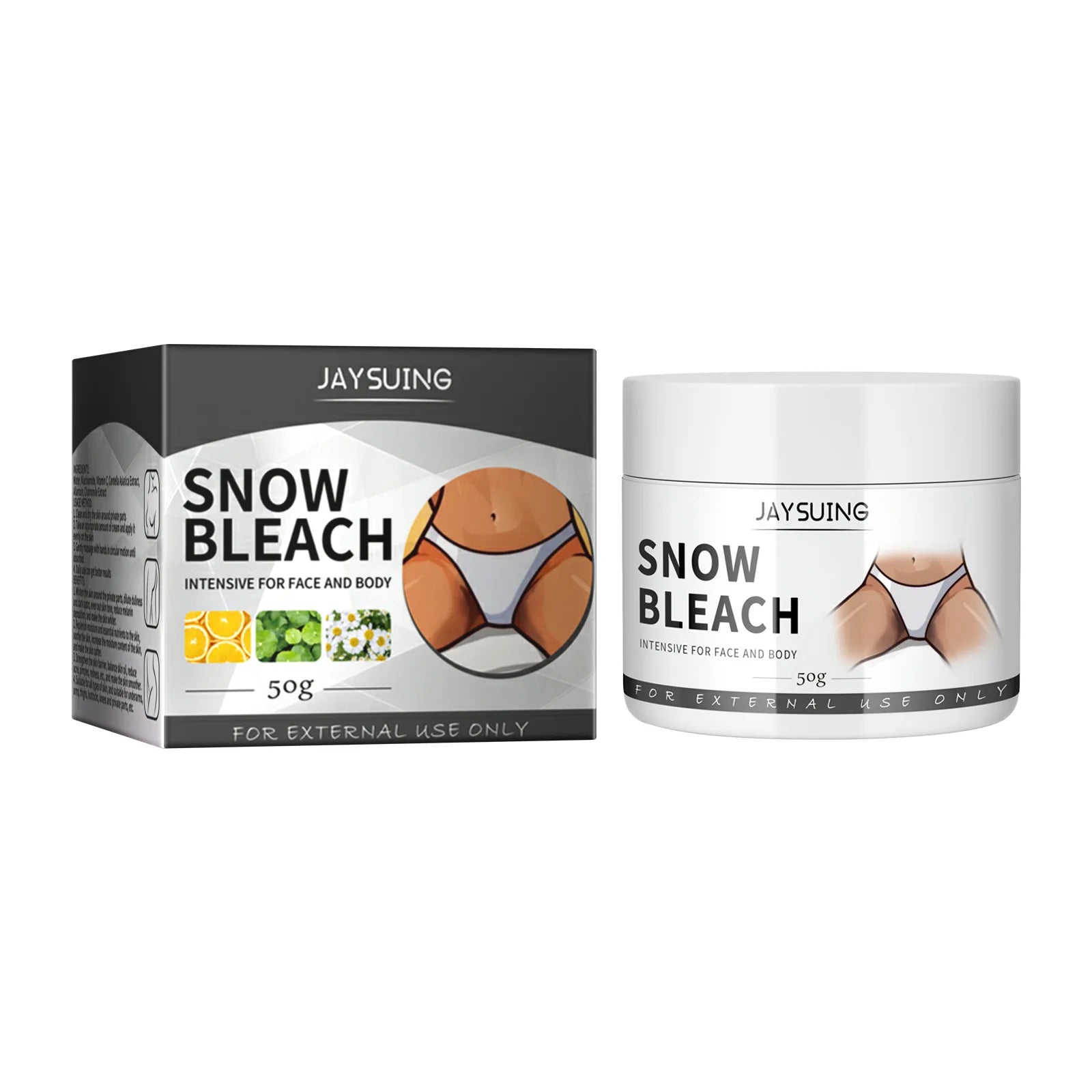 Kit Snow Glow JAYSUING - Trattamento Illuminante Zone Scure Corpo: Ascelle, Ginocchia, Inguine | Scelta Top