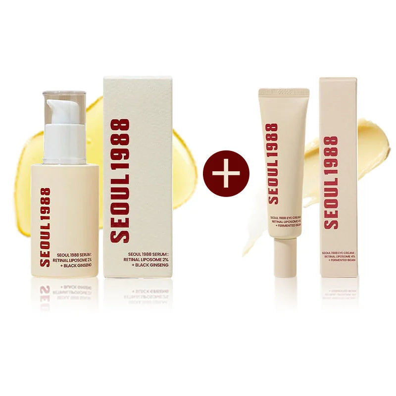 Kit SEOUL 1988 - Crema Occhi Retinal 4% + Siero Retinol Ginseng | Anti-Rughe Estremo K-Beauty | Scelta Top