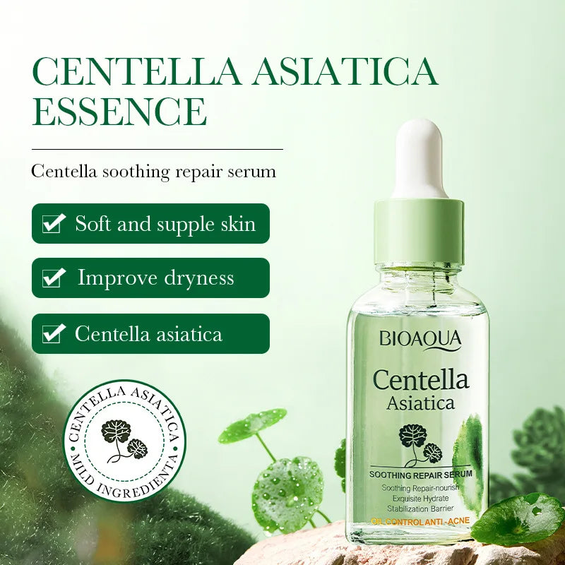 Siero Centella Asiatica BIOAQUA - Riparatore Lenitivo Anti-Acne, Anti-Rossore, Pelle Sensibile | Scelta Top