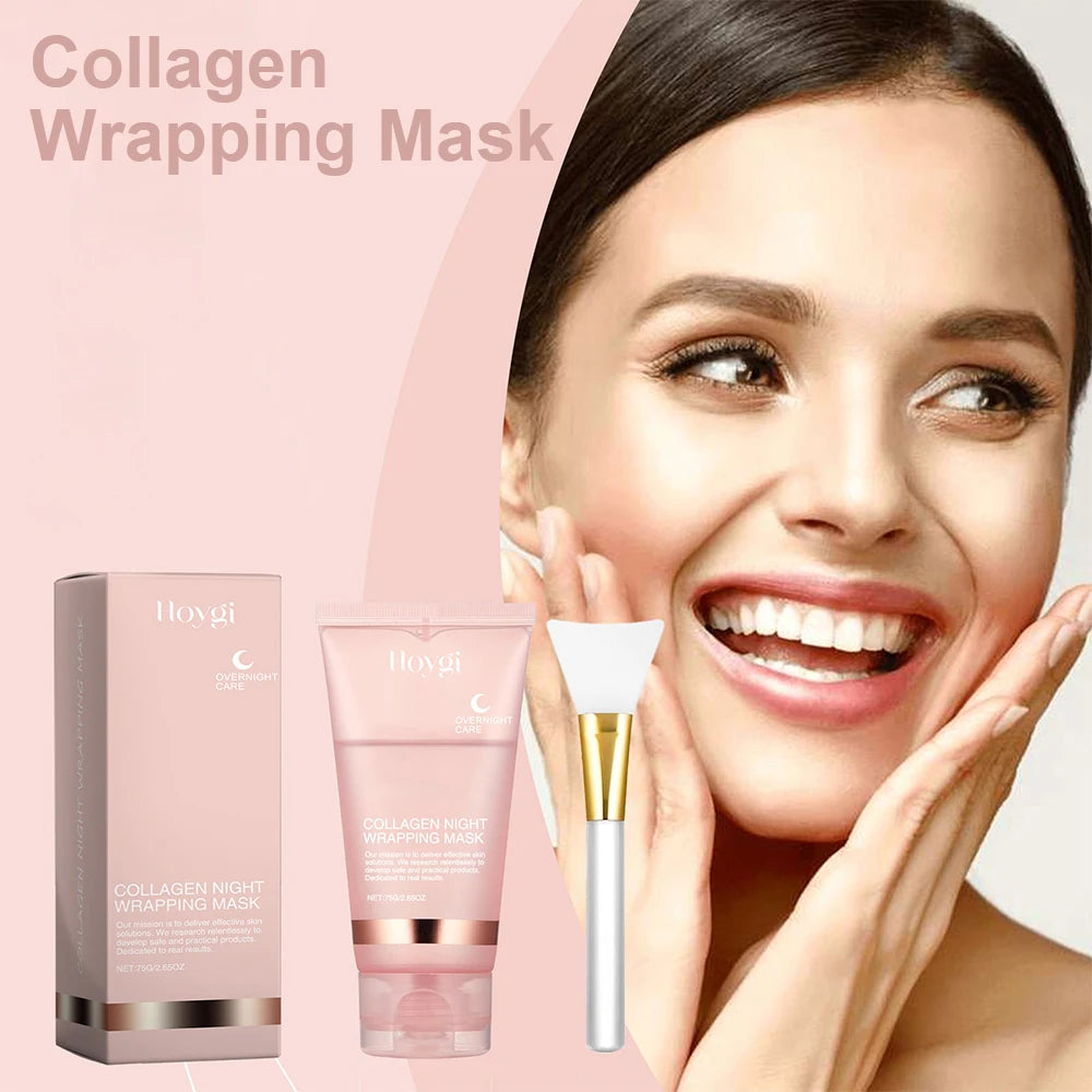 Maschera Notte Collagene HOYGI - Peel-Off Wrapping Mask Anti-Età, Effetto Lifting + Pennello | Scelta Top