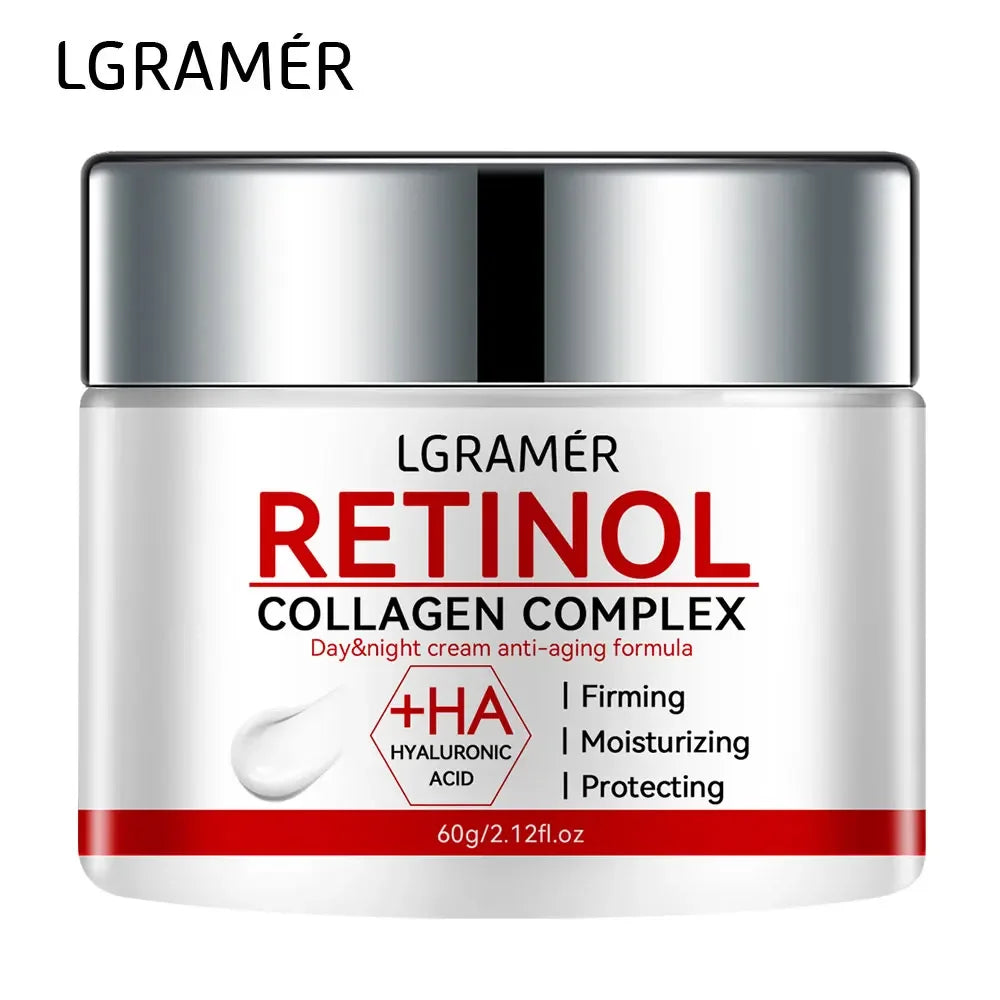 Crema Retinolo + Collagene + Acido Ialuronico LGRAMÉR - Lifting 3-in-1 Anti-Rughe Giorno e Notte | Scelta Top