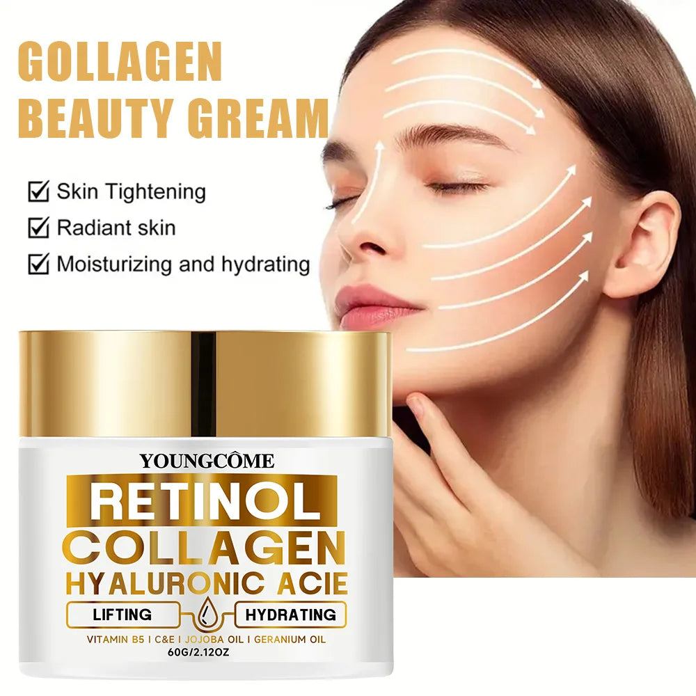 Crema Retinolo Gold + Collagene + Vitamine B5 C&E YOUNGCOME - Lifting Nutriente Anti-Rughe Luxury | Scelta Top