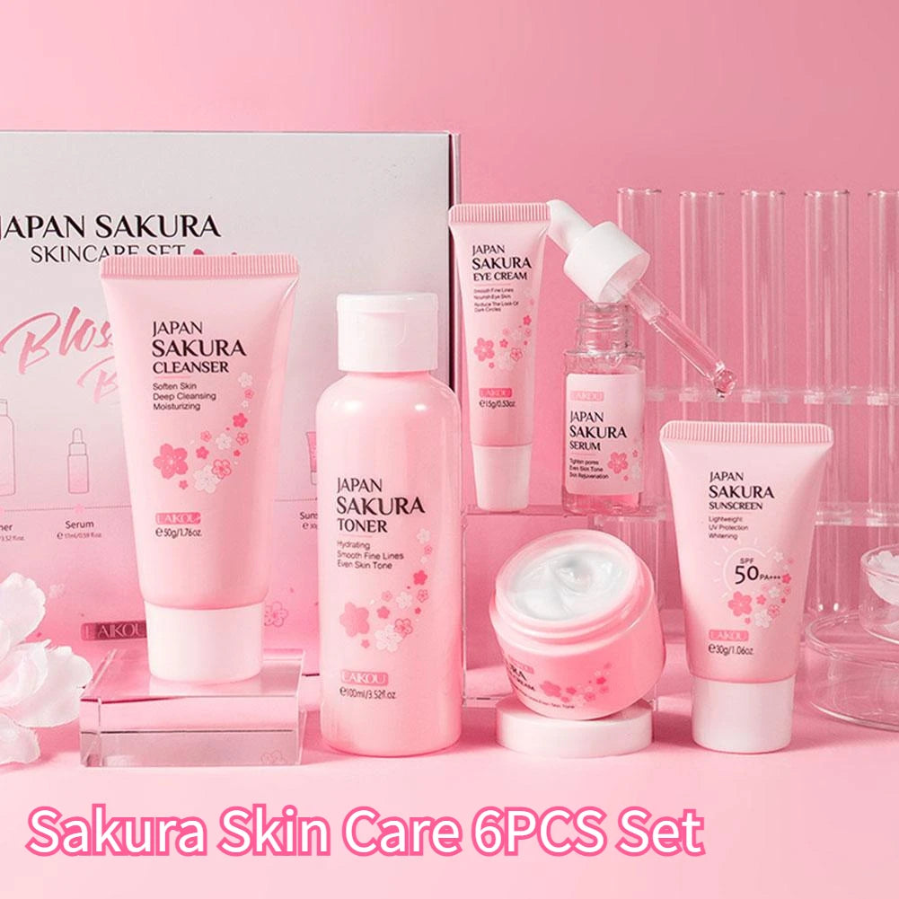 Kit Sakura Completo 6pz LAIKOU - Routine Giapponese Viso Perfetta