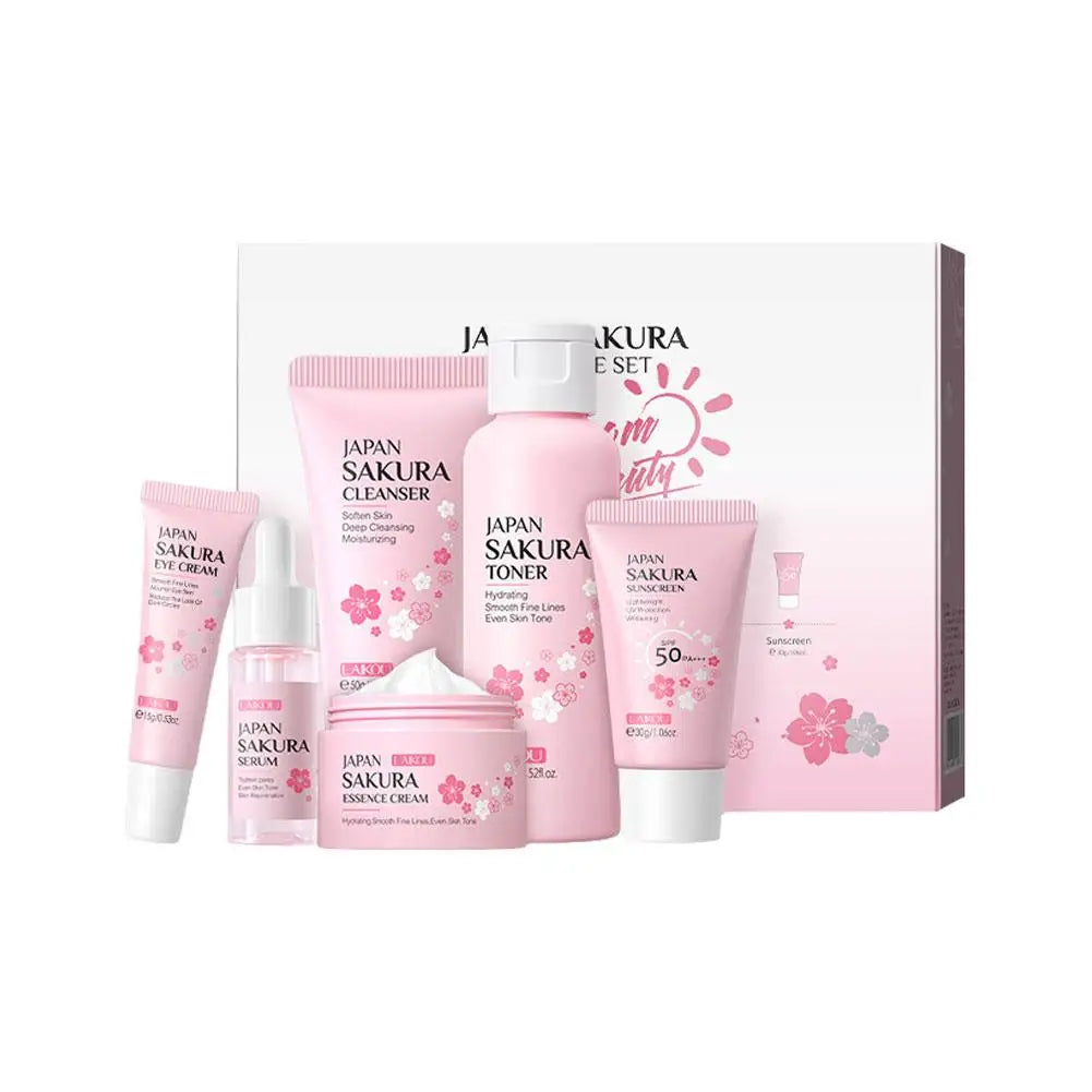Kit Sakura Completo 6pz LAIKOU - Routine Giapponese Viso Perfetta