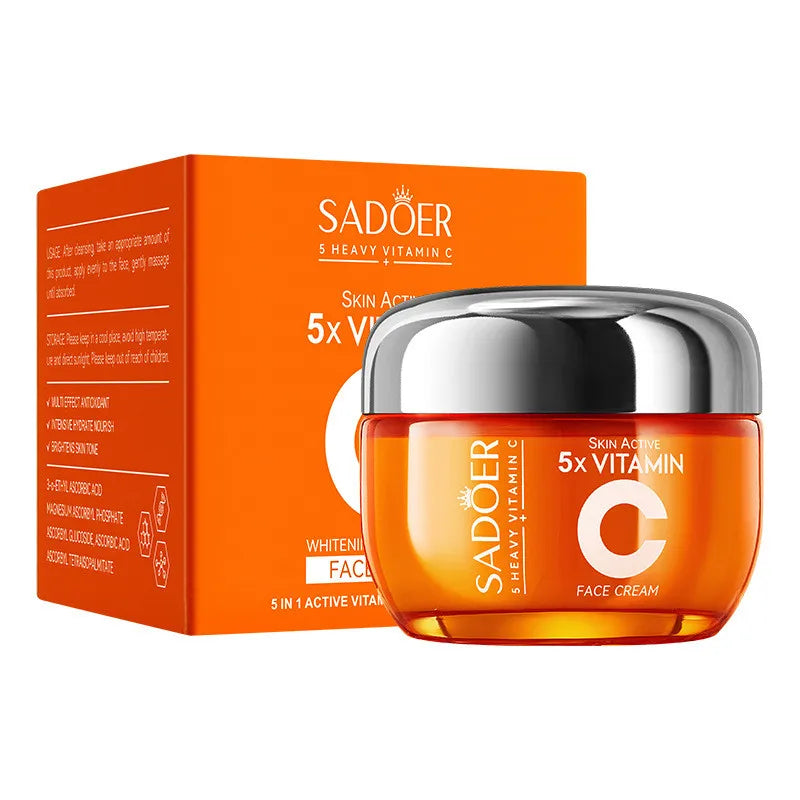 Crema SADOER Vitamina C 5x Illuminante Anti-Macchie - Effetto Glow Istantaneo | Scelta Top