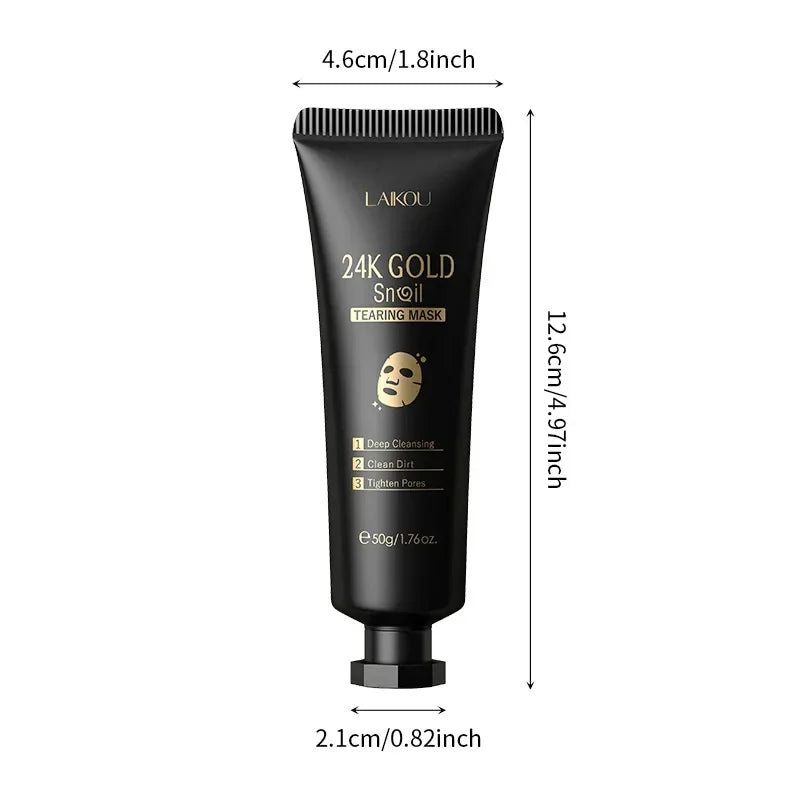 Maschera Peel-Off Oro 24K + Sakura LAIKOU - Anti-Punti Neri, Schiarente, Effetto Lifting Immediato | Scelta Top