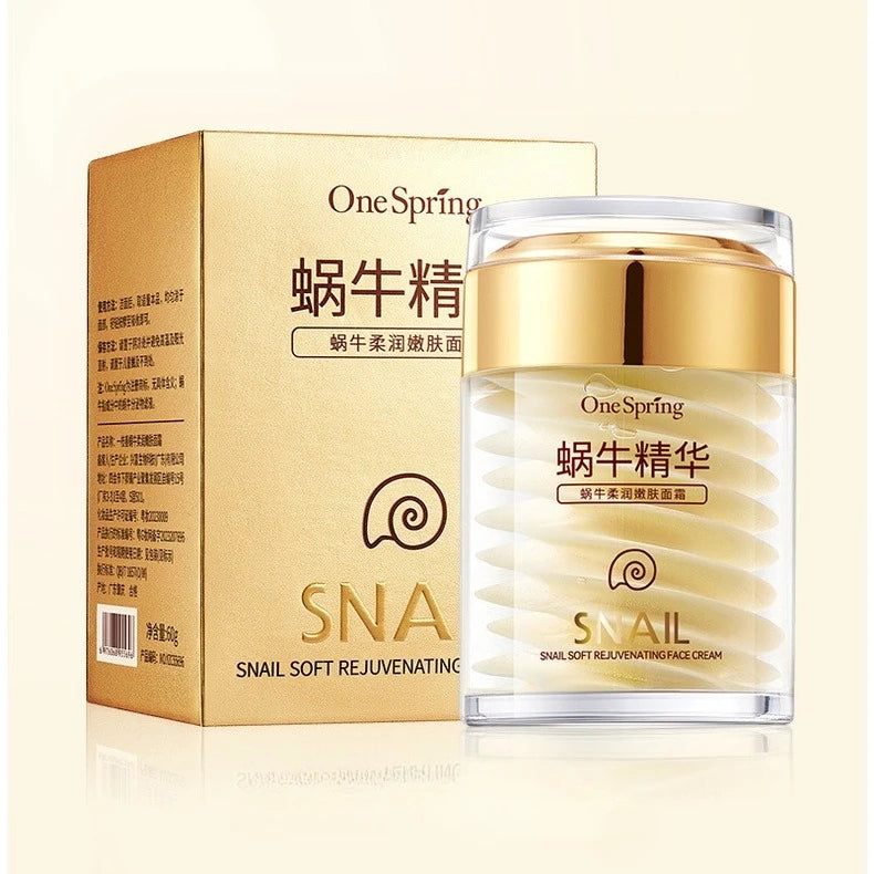 Kit Bava di Lumaca + Collagene OneSpring - Crema Viso + Roller Occhi Anti-Rughe Riparatore | Scelta Top