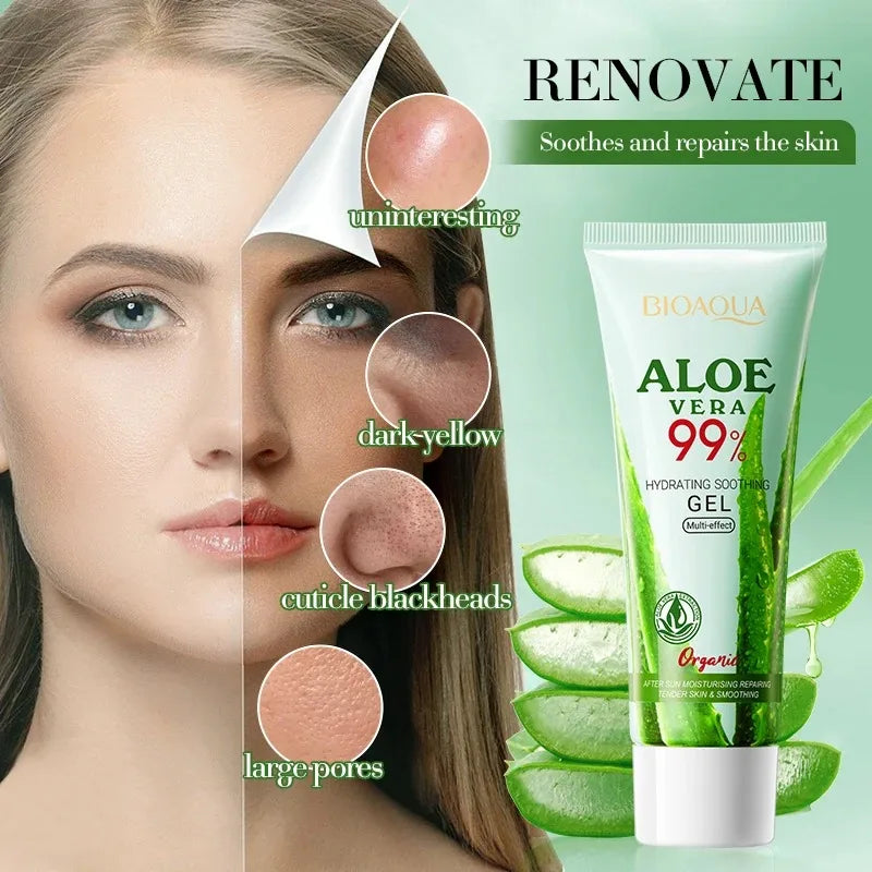 Crema Gel Aloe Vera 99% Puro - Idratante Lenitiva Post-Sole e Post-Rasatura | Scelta Top