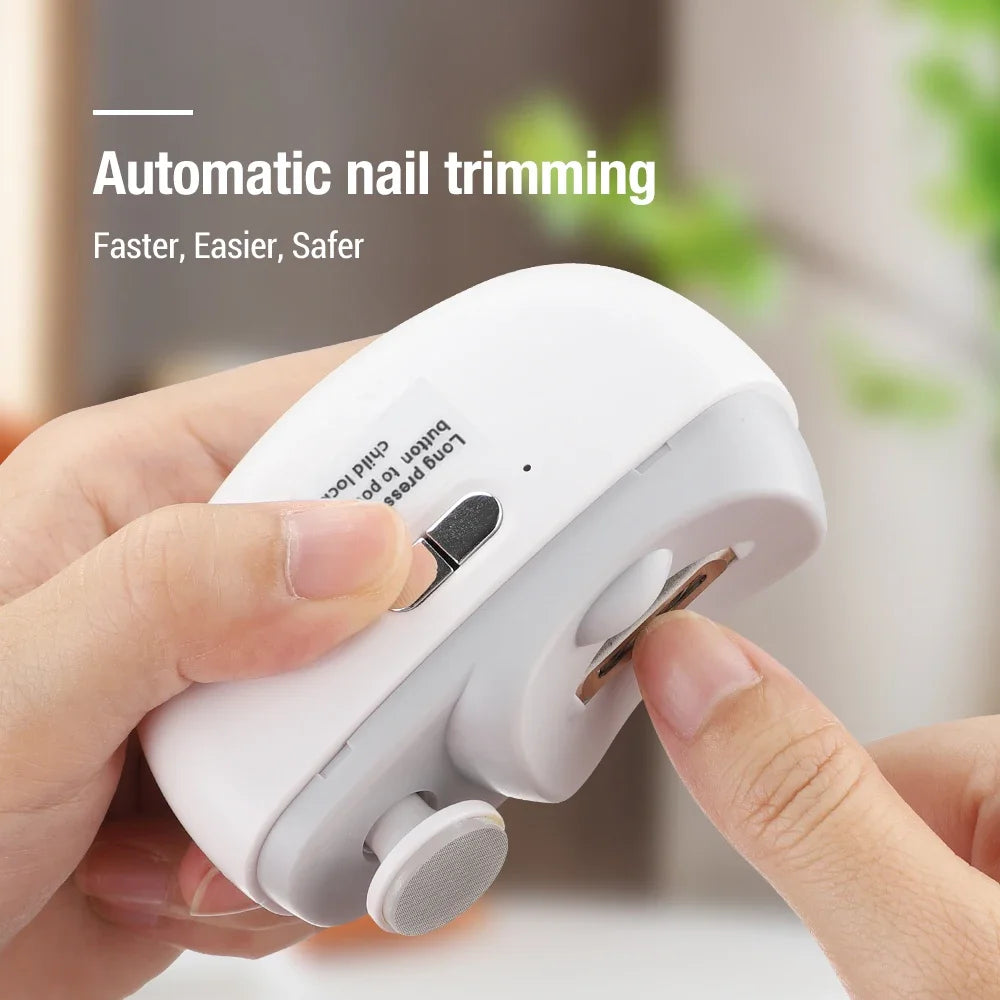 Taglia Unghie Elettrico con Luce – Ricaricabile, 3 in 1: Taglia, Lima e Lucida