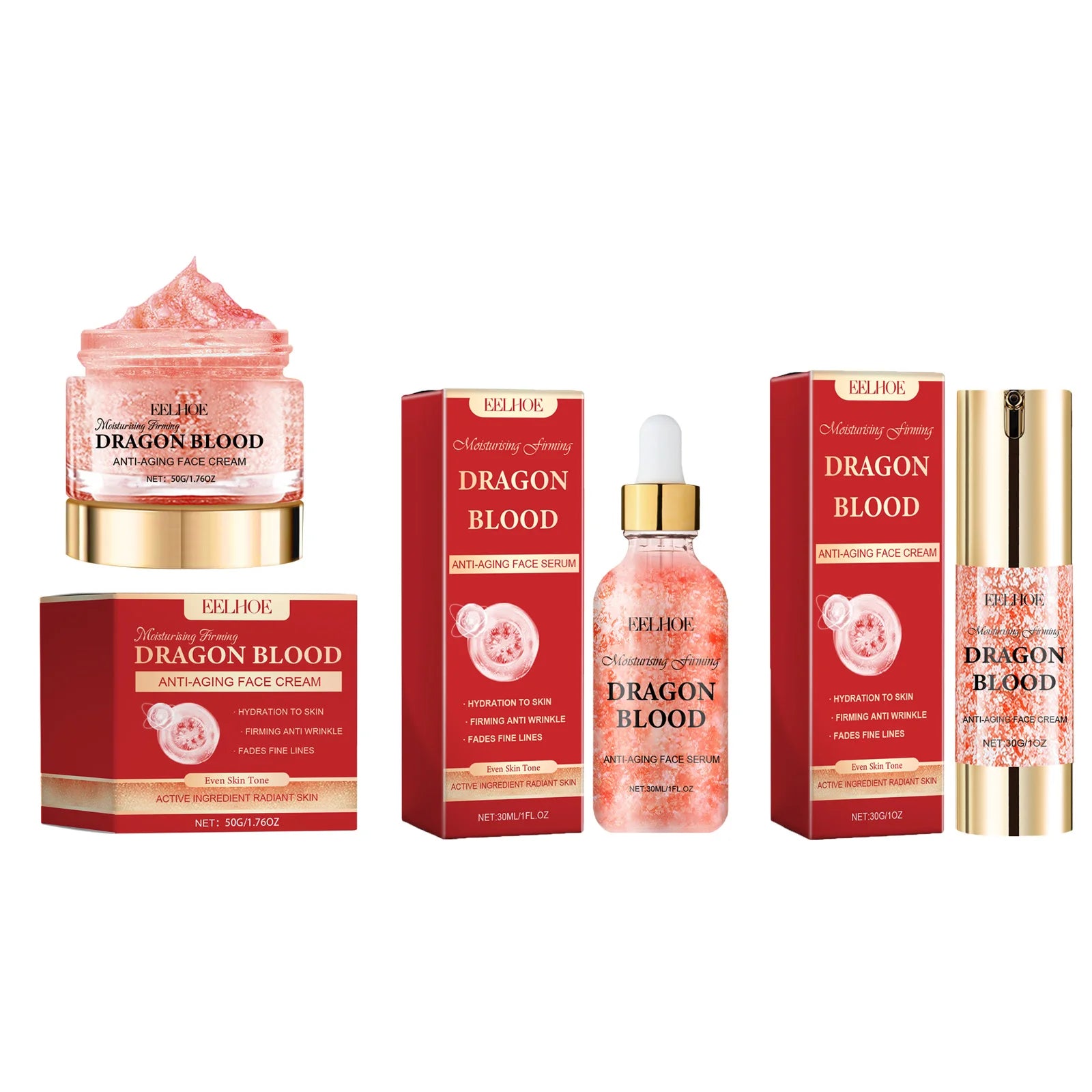 Kit Sangue di Drago EELHOE - Set Completo Anti-Macchie, Anti-Rughe, Riparatore Intensivo | Scelta Top