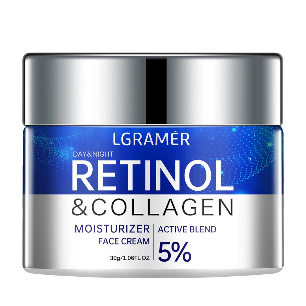 Crema Retinolo 5% + Collagene LGRAMER - Anti-Rughe Giorno e Notte, Rassodante Uomo Donna | Scelta Top