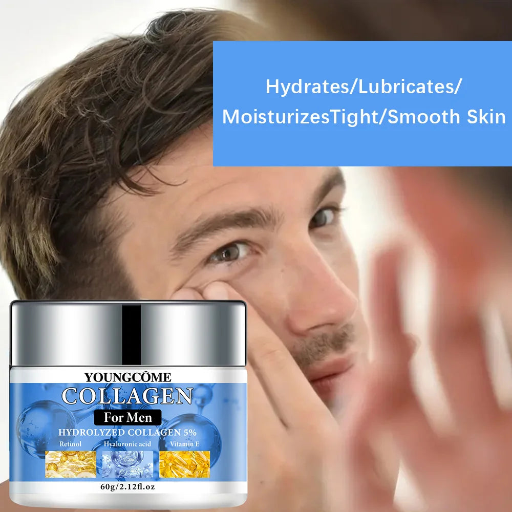 Crema Uomo Collagene + Retinolo 5% - Anti-Rughe Rassodante Viso 60g | Scelta Top