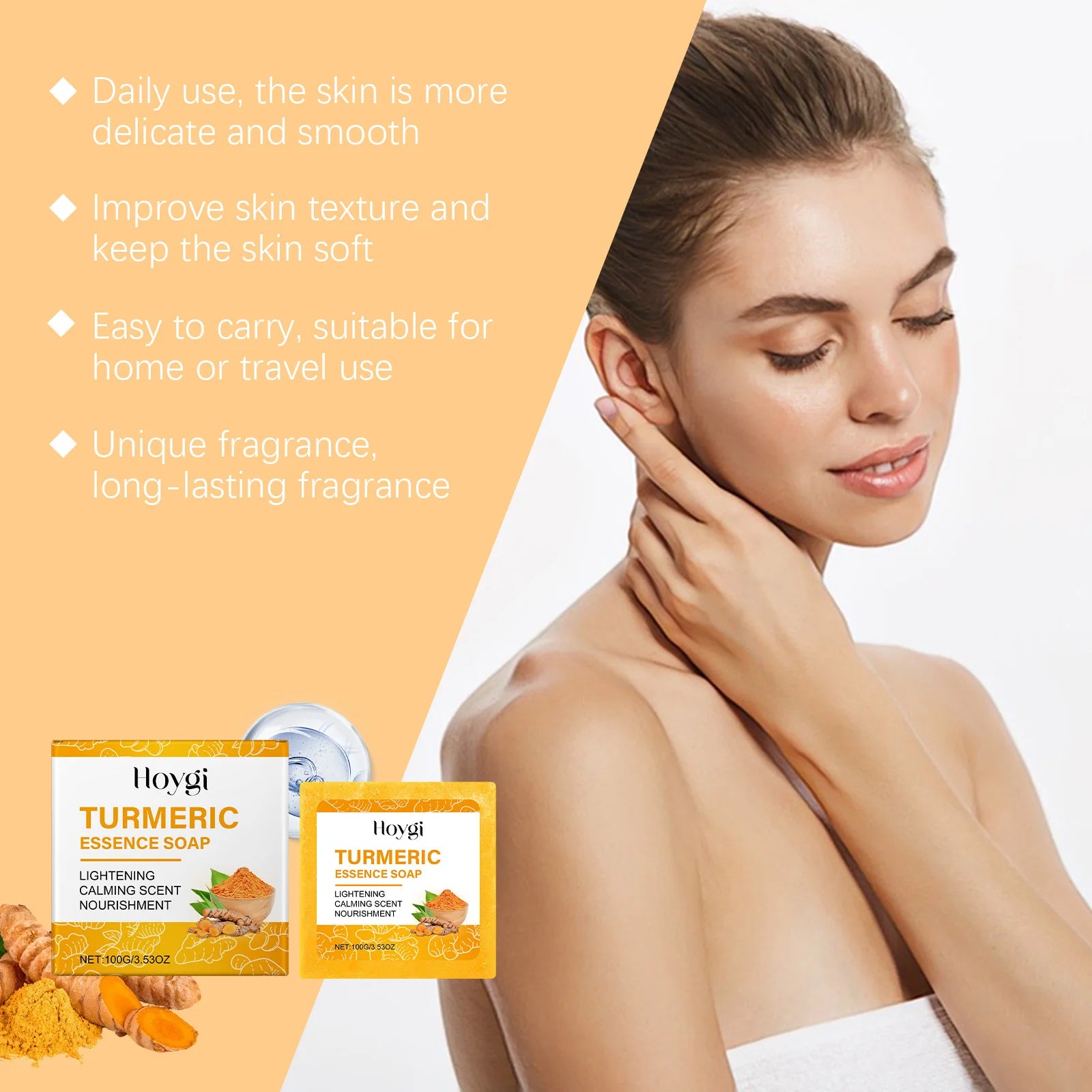 Kit Curcuma HOYGI 3pz - Olio + Crema + Sapone Anti-Macchie, Anti-Acne, Luminosità Ayurveda | Scelta Top