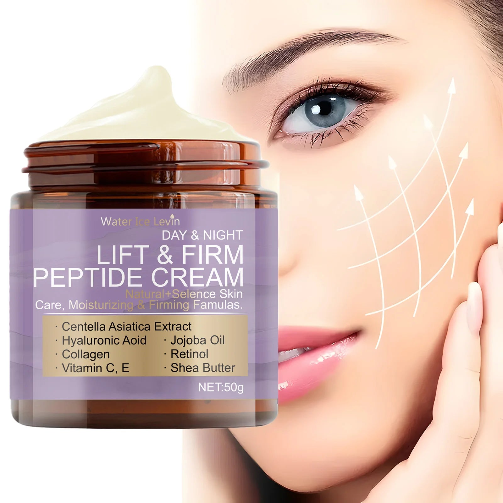 Crema Peptidi Lift & Firm 6-in-1 - Anti-Età, Acne, Macchie, Oil Control con Retinolo + Vit C | Scelta Top