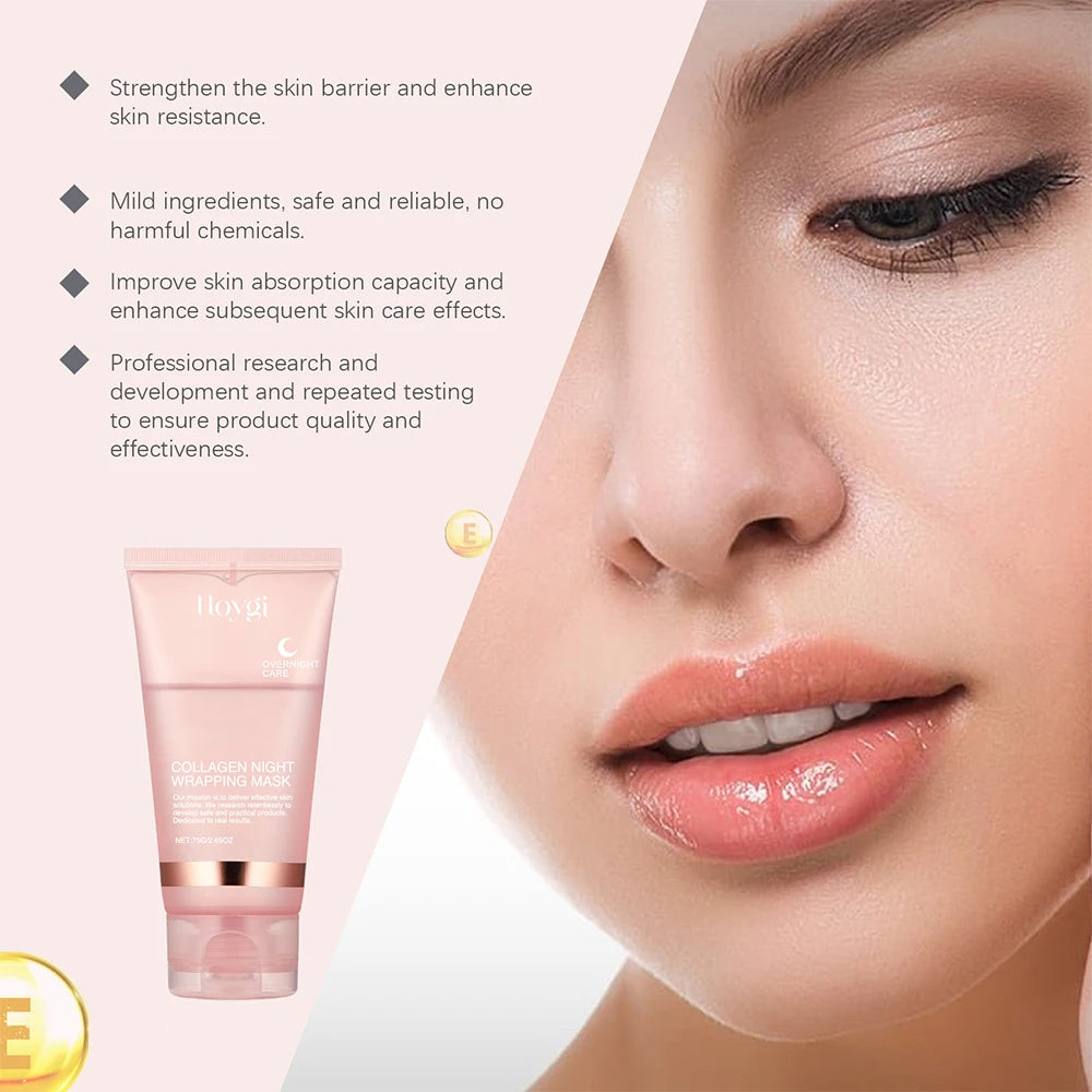 Maschera Notte Collagene HOYGI - Peel-Off Wrapping Mask Anti-Età, Effetto Lifting + Pennello | Scelta Top