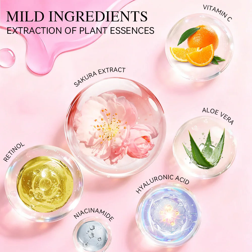 Kit Giorno & Notte Sakura SEYH - Essenza Viso + Crema con Retinolo & Aloe