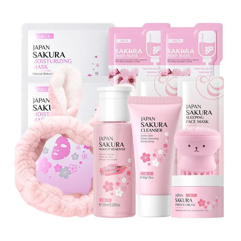 Kit Sakura Coreano Premium - K-Beauty Idratazione Profonda & Glass Skin