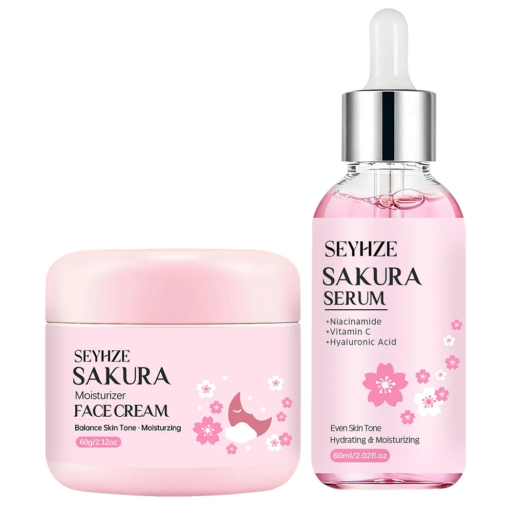 Kit Essenza + Crema Collagene Sakura SEYHZE - Effetto Lifting & Anti-Rughe