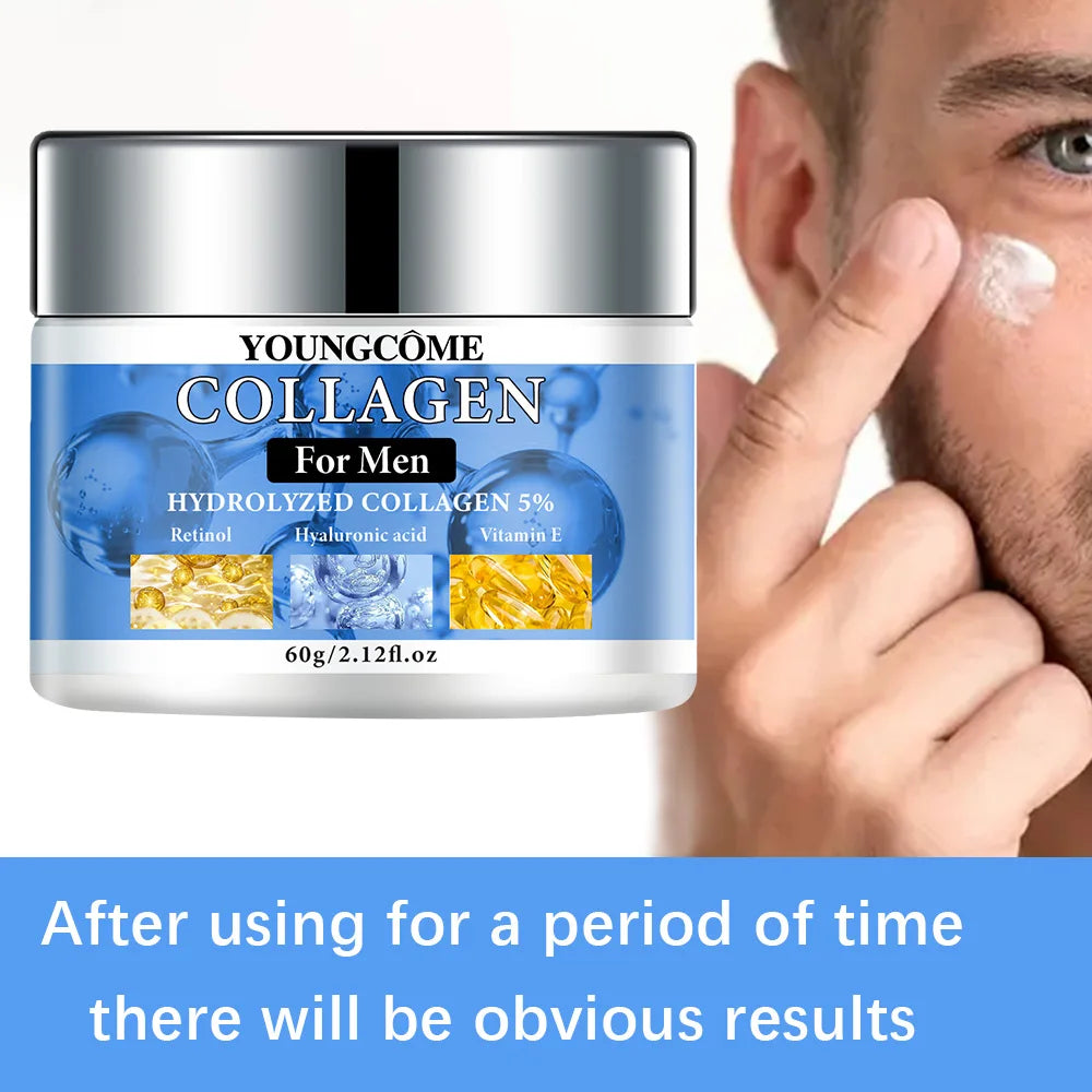 Crema Uomo Collagene + Retinolo 5% - Anti-Rughe Rassodante Viso 60g | Scelta Top