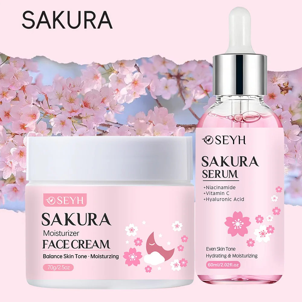 Kit Giorno & Notte Sakura SEYH - Essenza Viso + Crema con Retinolo & Aloe