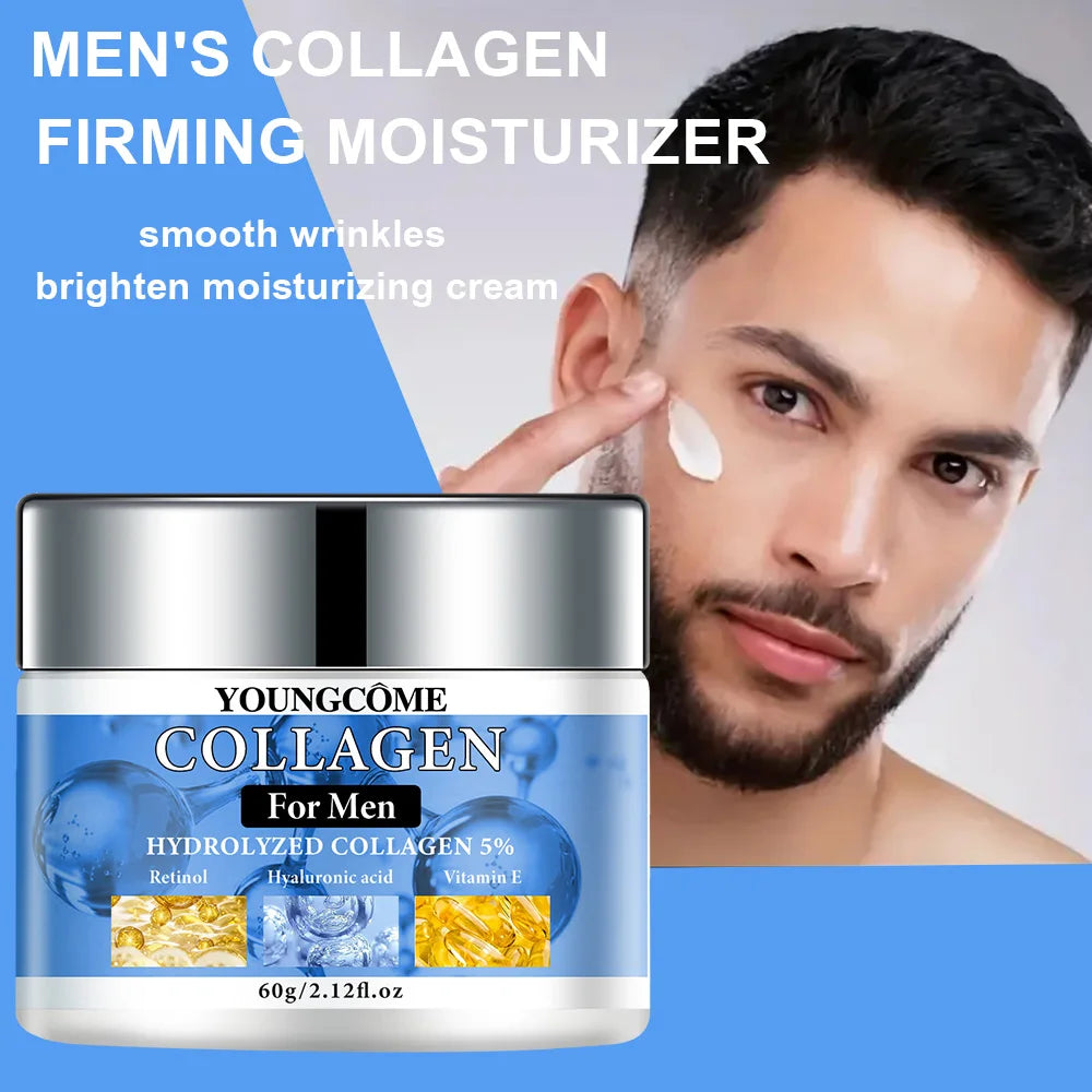 Crema Uomo Collagene + Retinolo 5% - Anti-Rughe Rassodante Viso 60g | Scelta Top